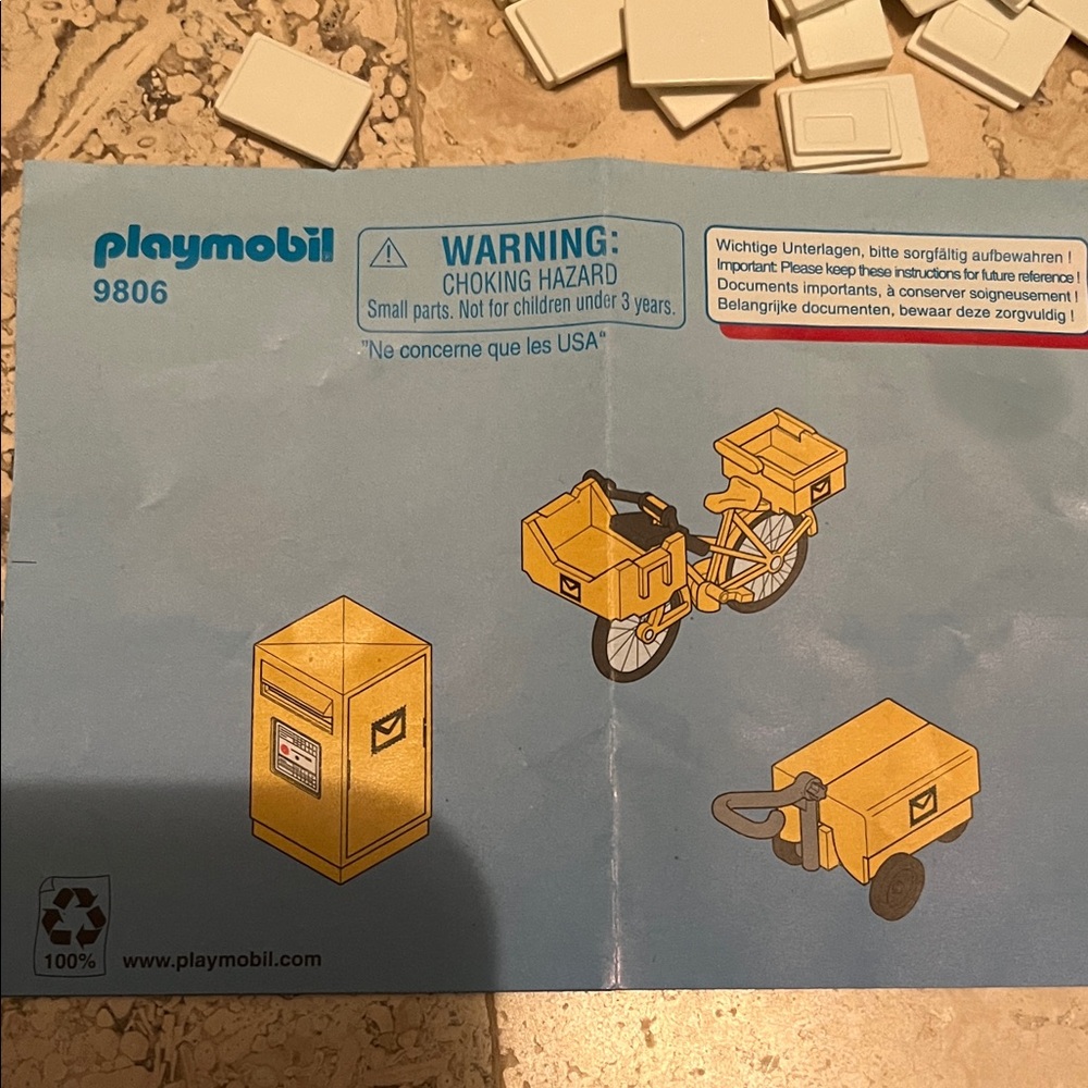 Playmobil (9806) Yellow Postal Delivery Set - Picture 2 of 5